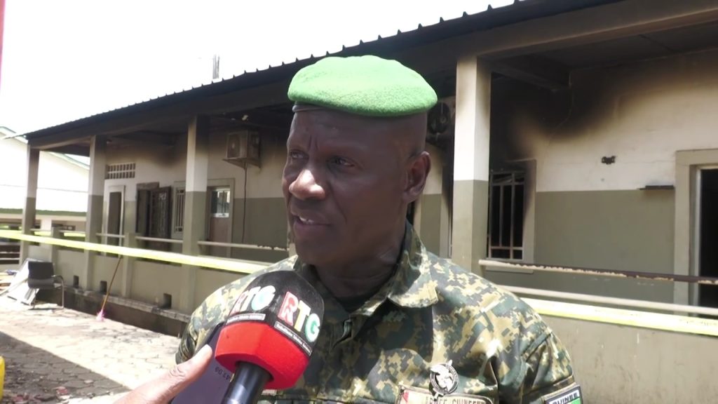 Incendie au camp Samory: le commandant du BQG fait le point du sinistre