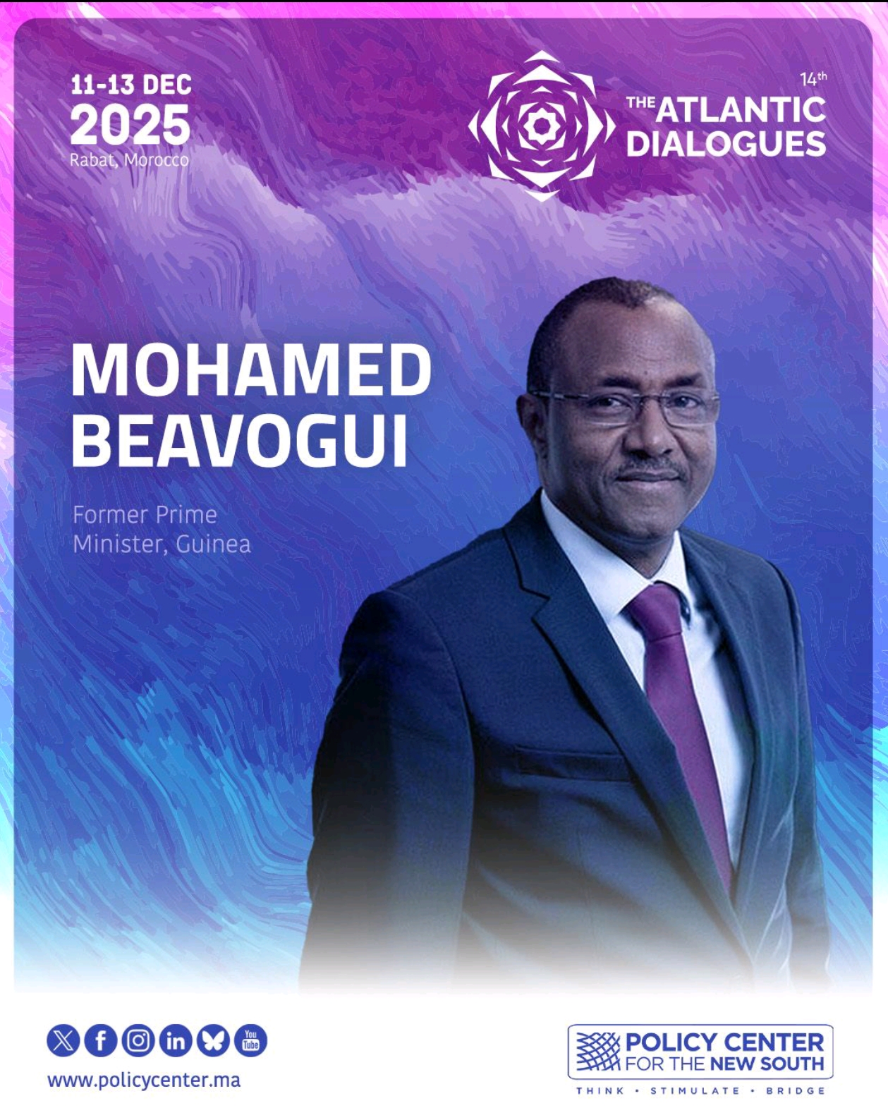 Atlantic Dialogues 2025 : l’ancien Premier ministre Mohamed Béavogui attendu à Rabat