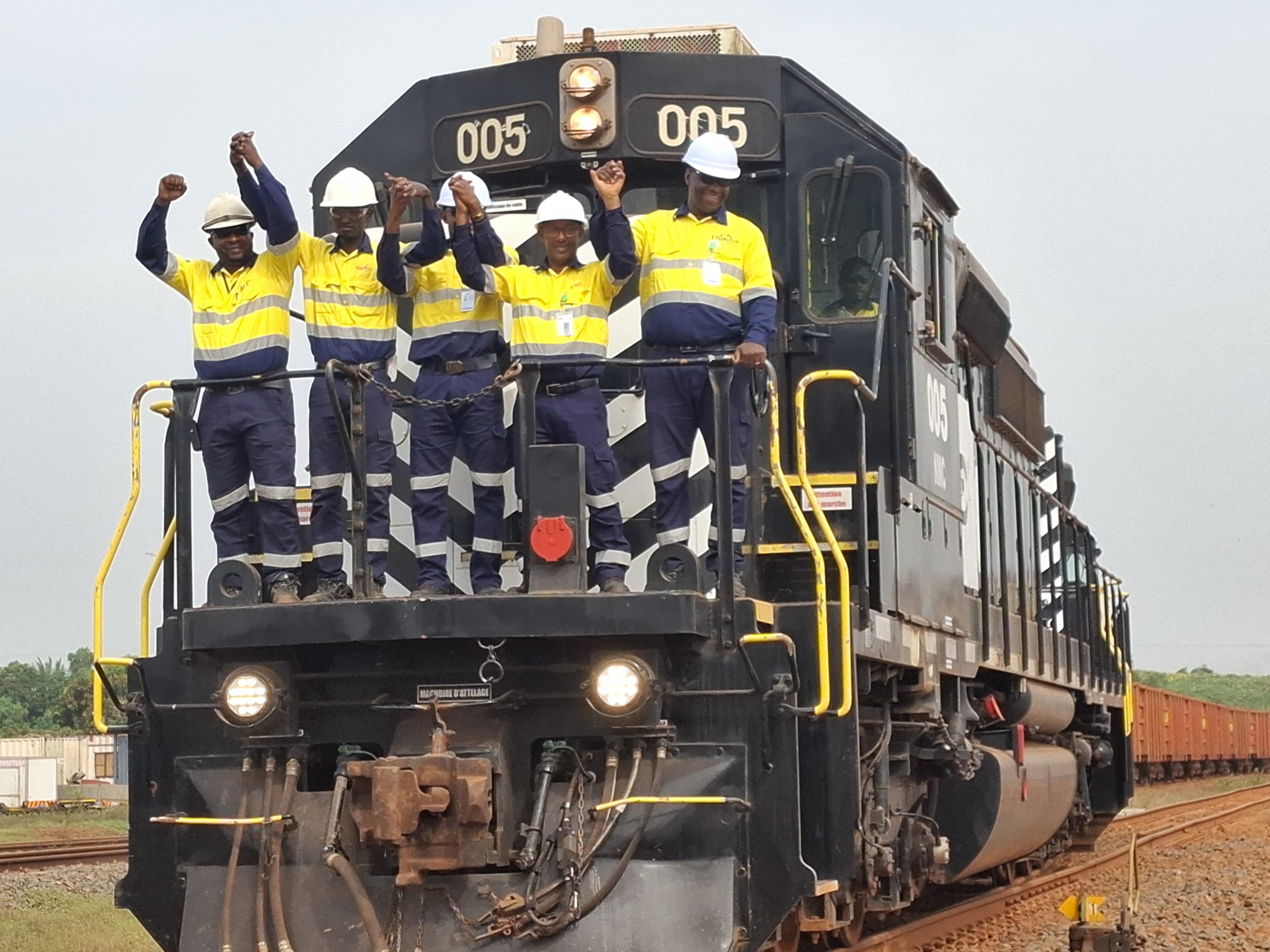 Kamsar : Nimba Mining Compagny réceptionne son premier train minéralier