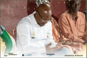 Campagne présidentielle: Ousmane Gaoual échange nuitamment avec la population de Wendou M’Bour