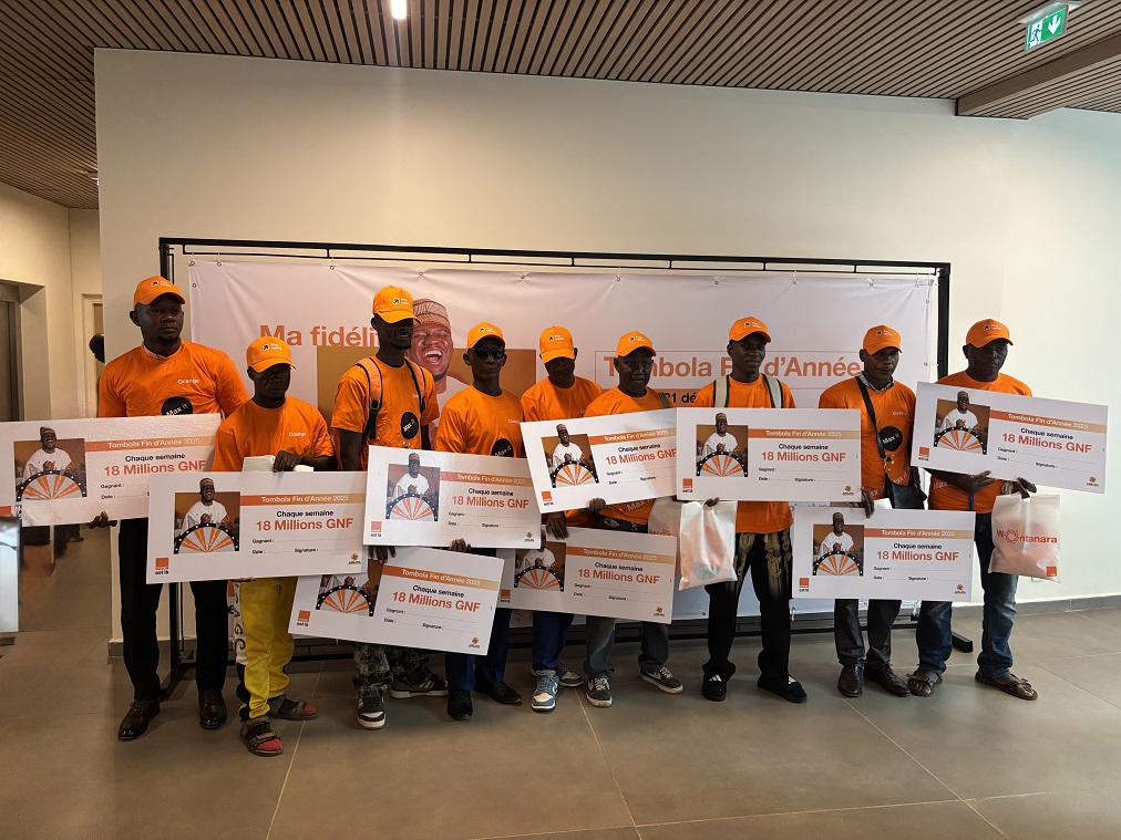 Orange Guinée célèbre ses premiers gagnants de la Tombola de fin d’année 2025