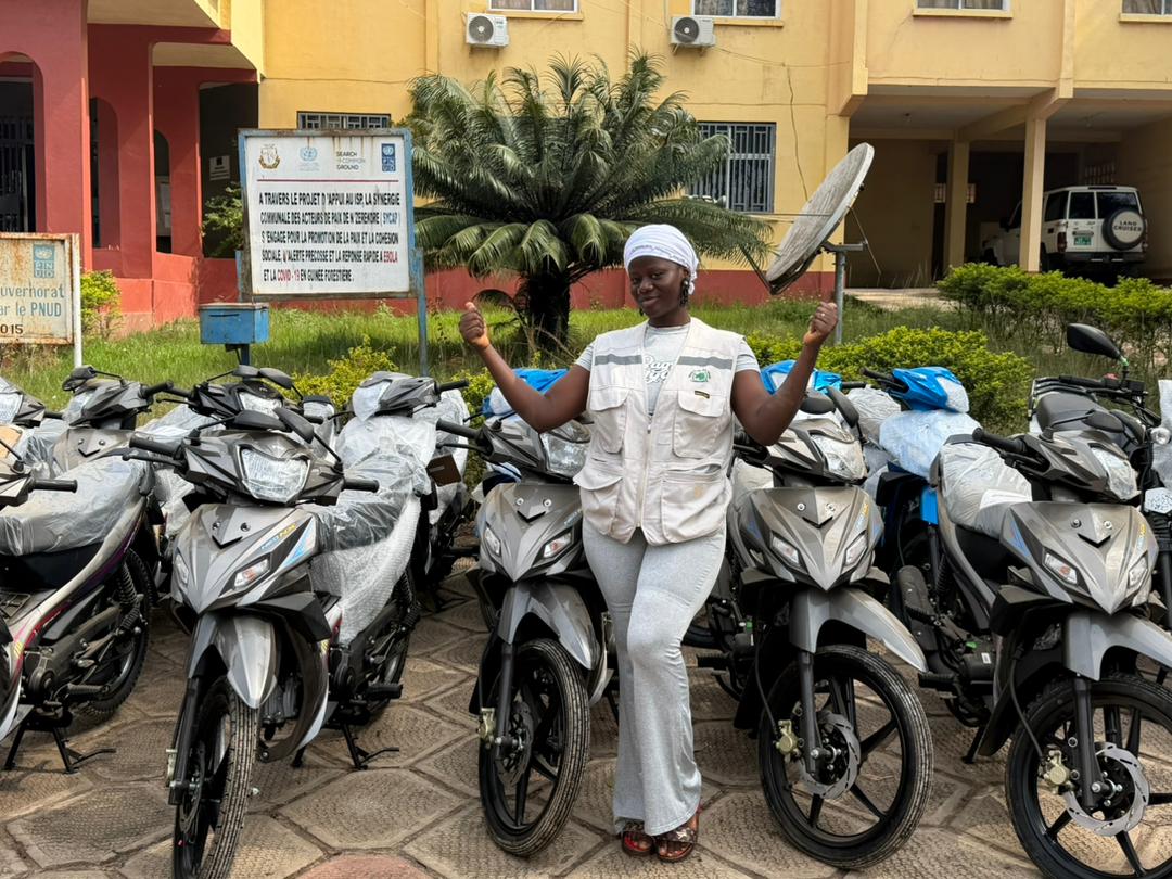 N’Zérékoré : la JFC dote ses membres de 27 motos pour renforcer ses actions sur le terrain