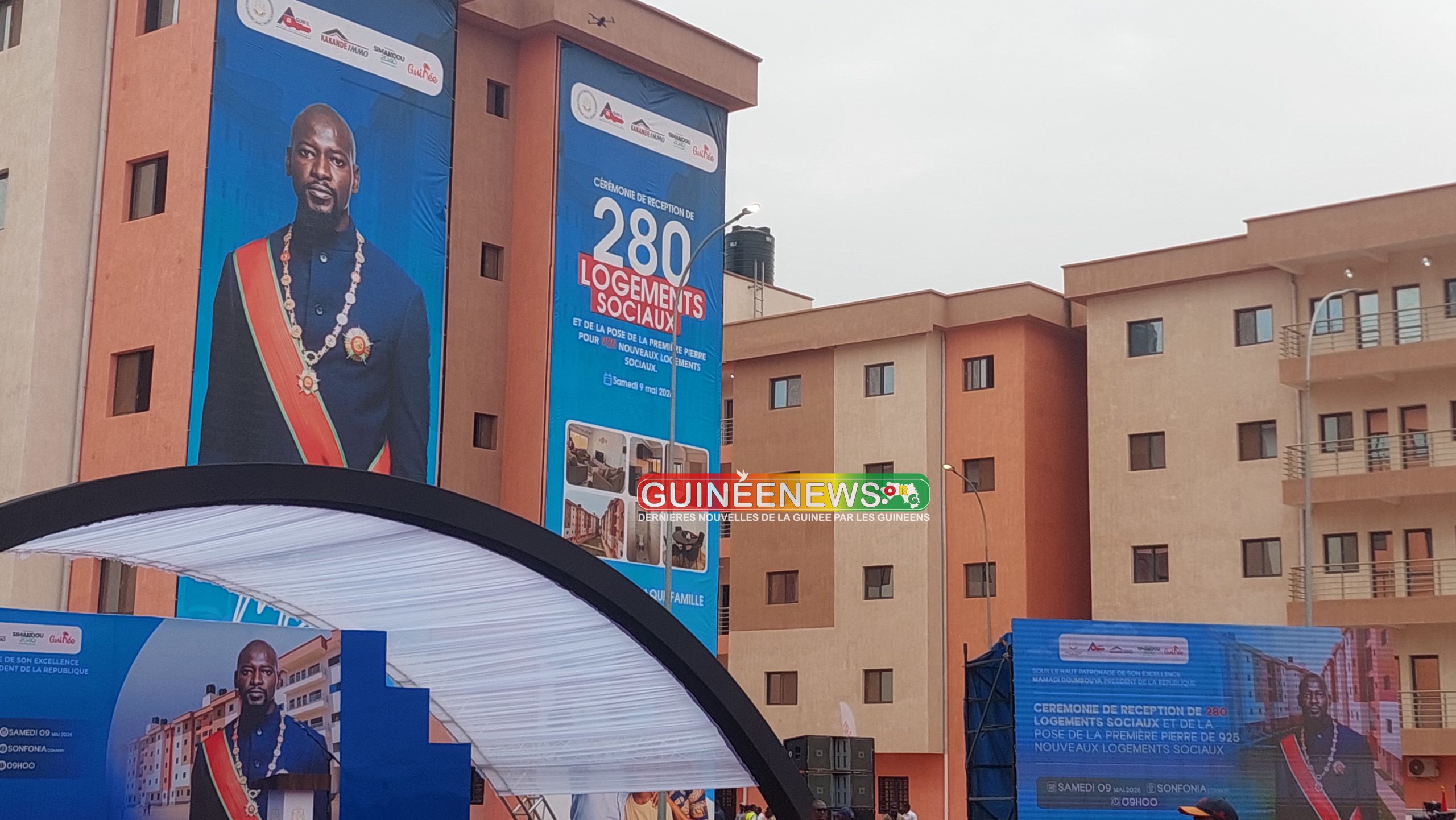 Conakry : Aguifil pilote la remise de 280 logements sociaux et 925 nouveaux logements annoncés à Sonfonia