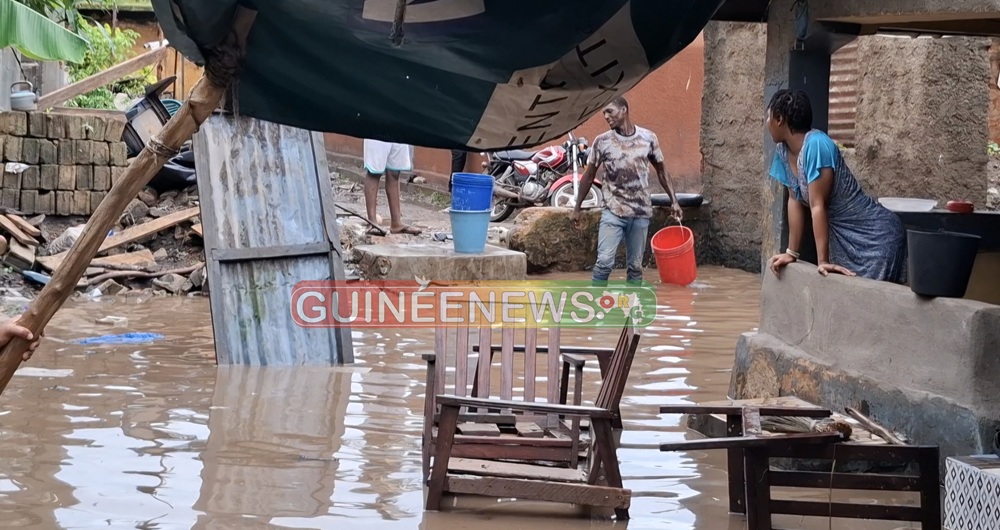 Kindia : les quartiers Yéolé, Abattoir et Caravansérail durement frappés par les inondations